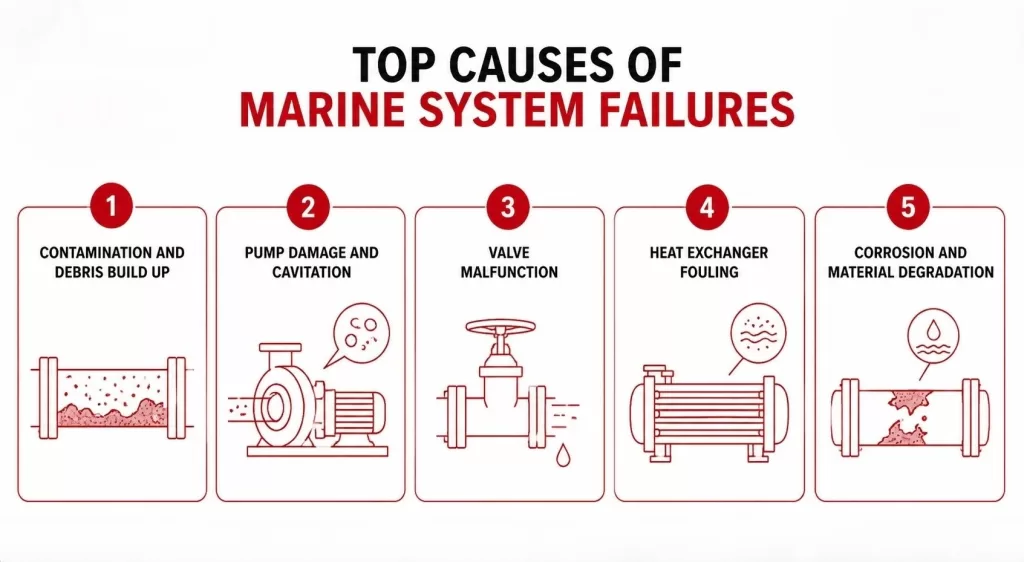 Top Causes Of Marine System Failures and How Y-Strainer Can Prevent it In Malaysia